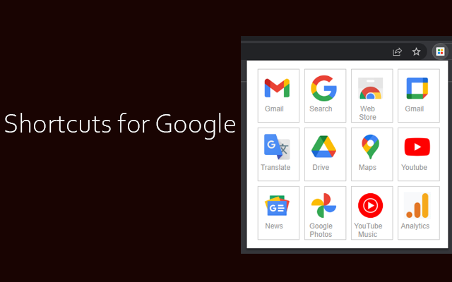 Shortcuts for Google, G App Launcher Good App chrome谷歌浏览器插件_扩展第1张截图