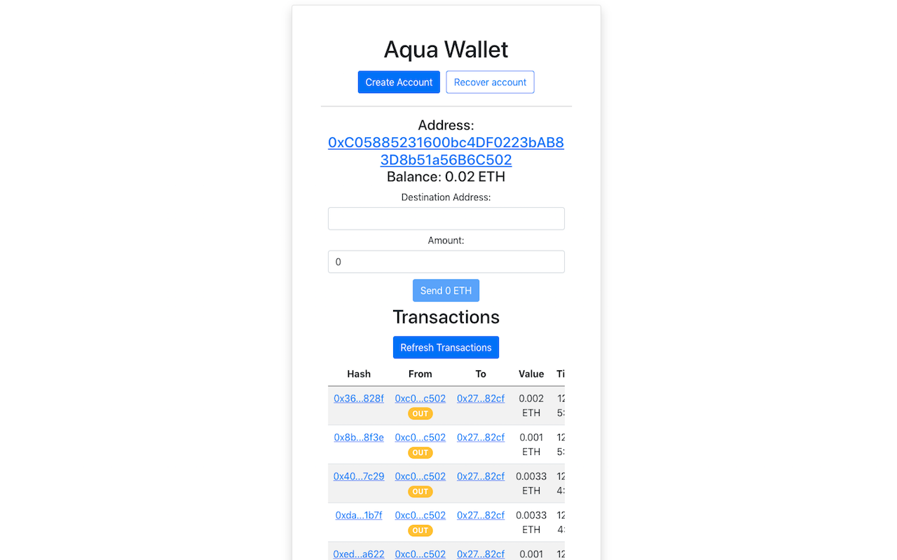 Aqua Wallet chrome谷歌浏览器插件_扩展第1张截图