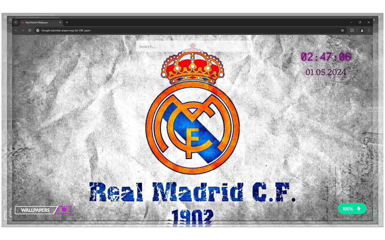 Real Madrid New Tab chrome谷歌浏览器插件_扩展第1张截图