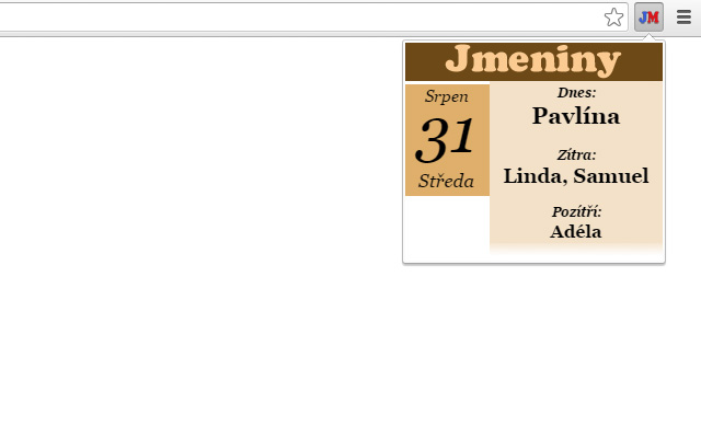 Jmeniny chrome谷歌浏览器插件_扩展第1张截图