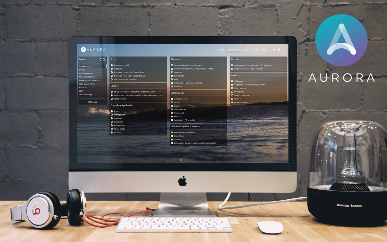 Aurora: New Tab & Bookmark Manager chrome谷歌浏览器插件_扩展第1张截图