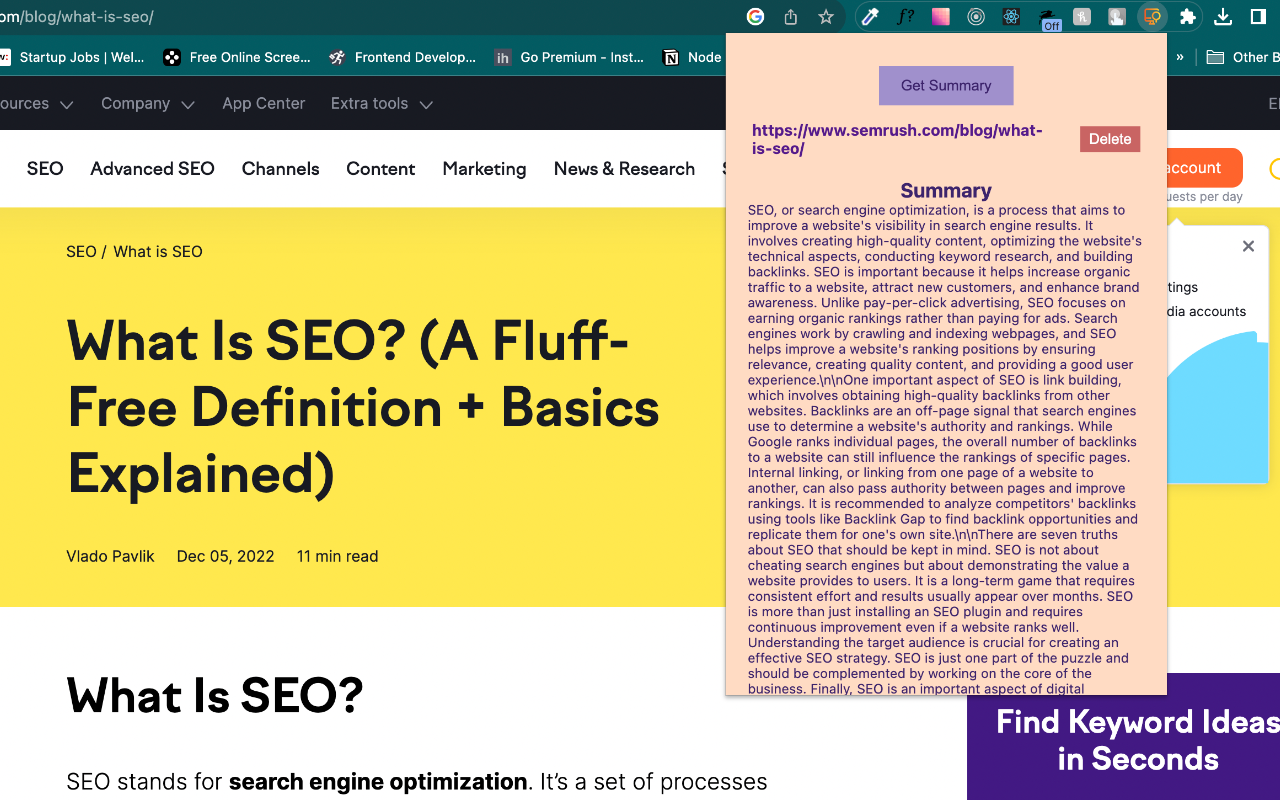 Darlinn article Summary Maker chrome谷歌浏览器插件_扩展第1张截图