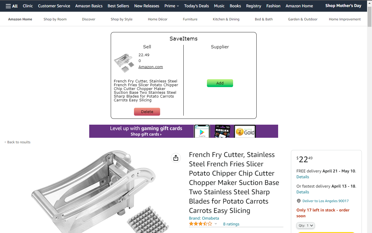 SaveItems for dropshipping in Google Sheets chrome谷歌浏览器插件_扩展第2张截图