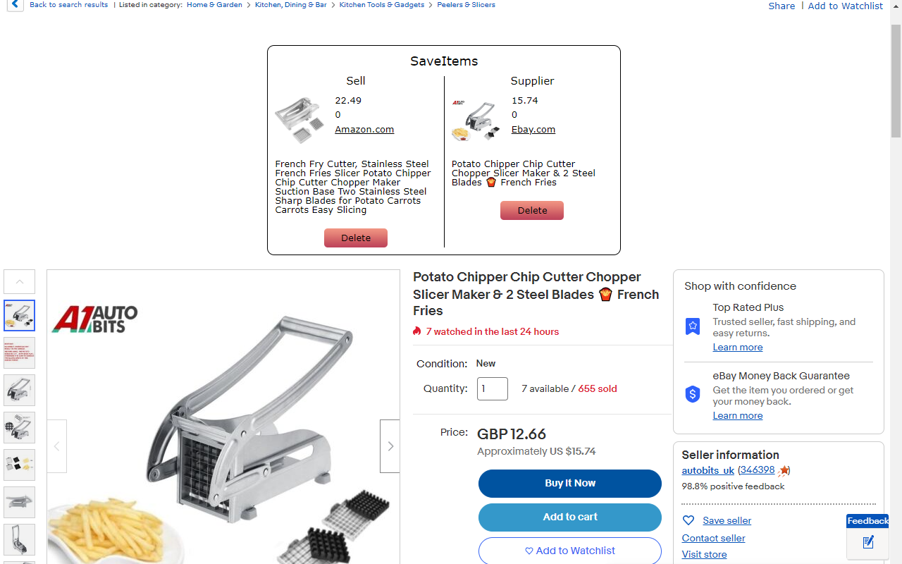 SaveItems for dropshipping in Google Sheets chrome谷歌浏览器插件_扩展第3张截图