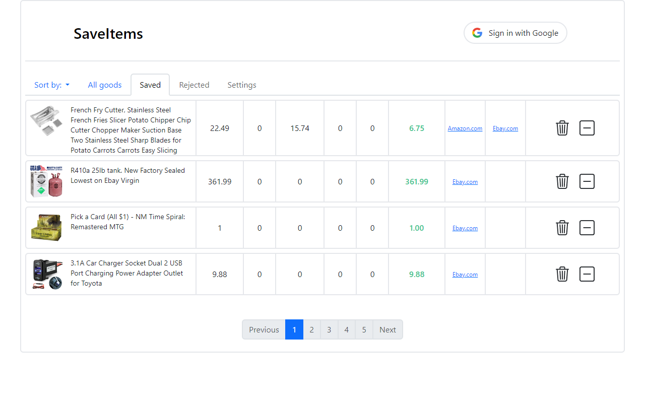 SaveItems for dropshipping in Google Sheets chrome谷歌浏览器插件_扩展第5张截图