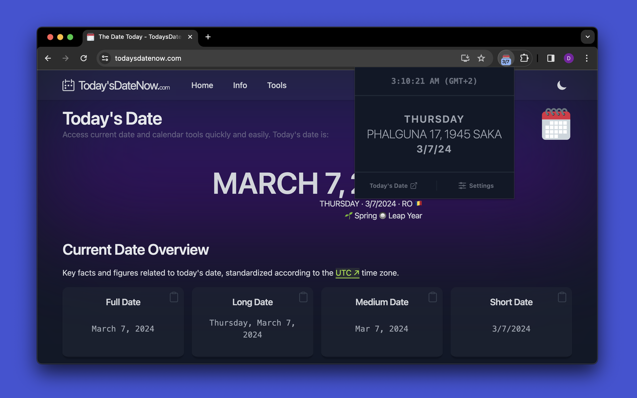 今天的日期 chrome谷歌浏览器插件_扩展第4张截图