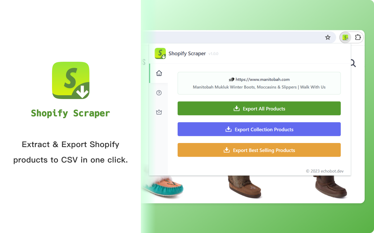 Shopify Scraper - Export Shopify Product to CSV chrome谷歌浏览器插件_扩展第1张截图