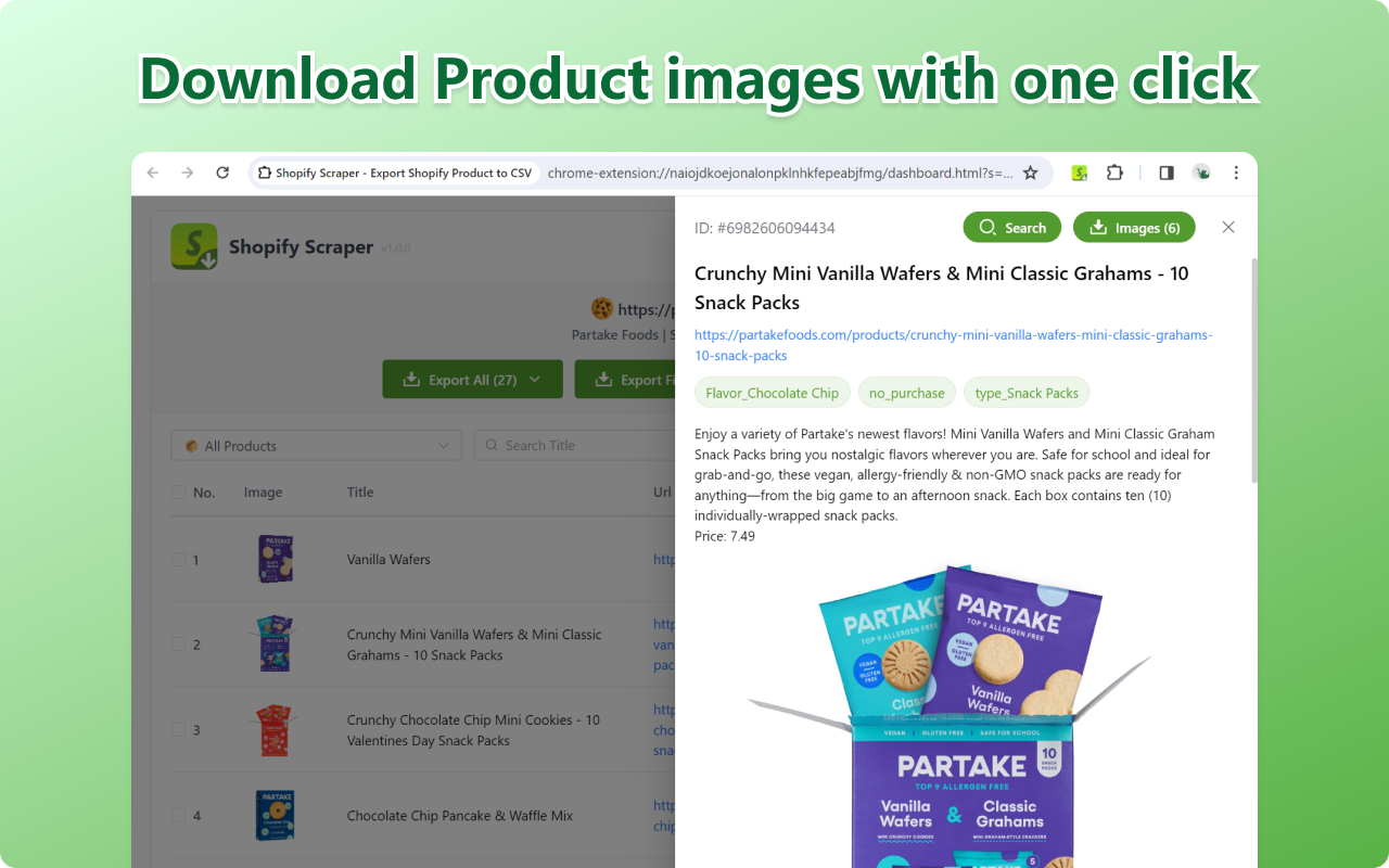 Shopify Scraper - Export Shopify Product to CSV chrome谷歌浏览器插件_扩展第3张截图