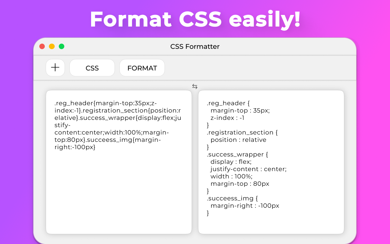 CSS格式化程序 chrome谷歌浏览器插件_扩展第1张截图