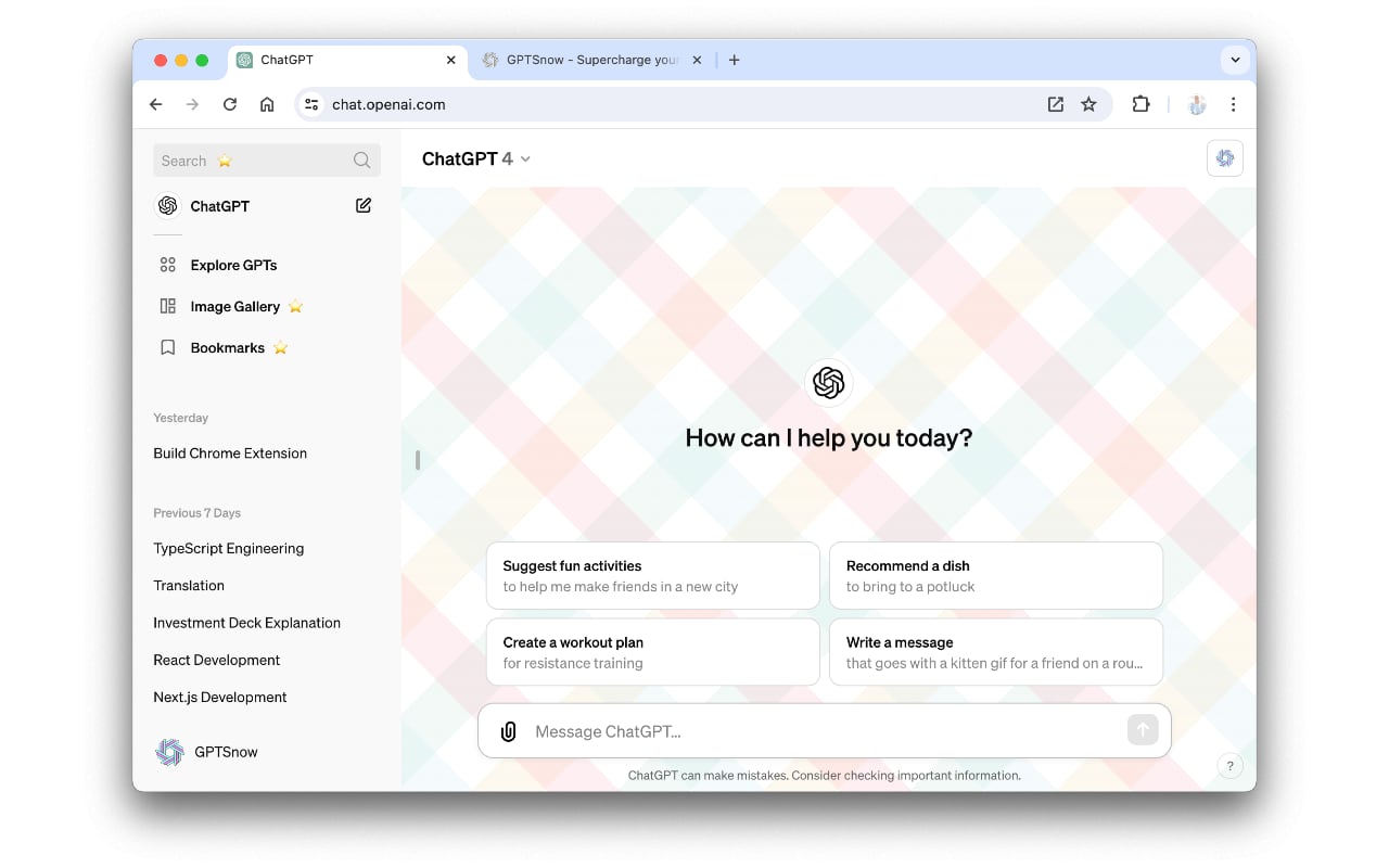 GPTSnow - Supercharge your ChatGPT chrome谷歌浏览器插件_扩展第5张截图