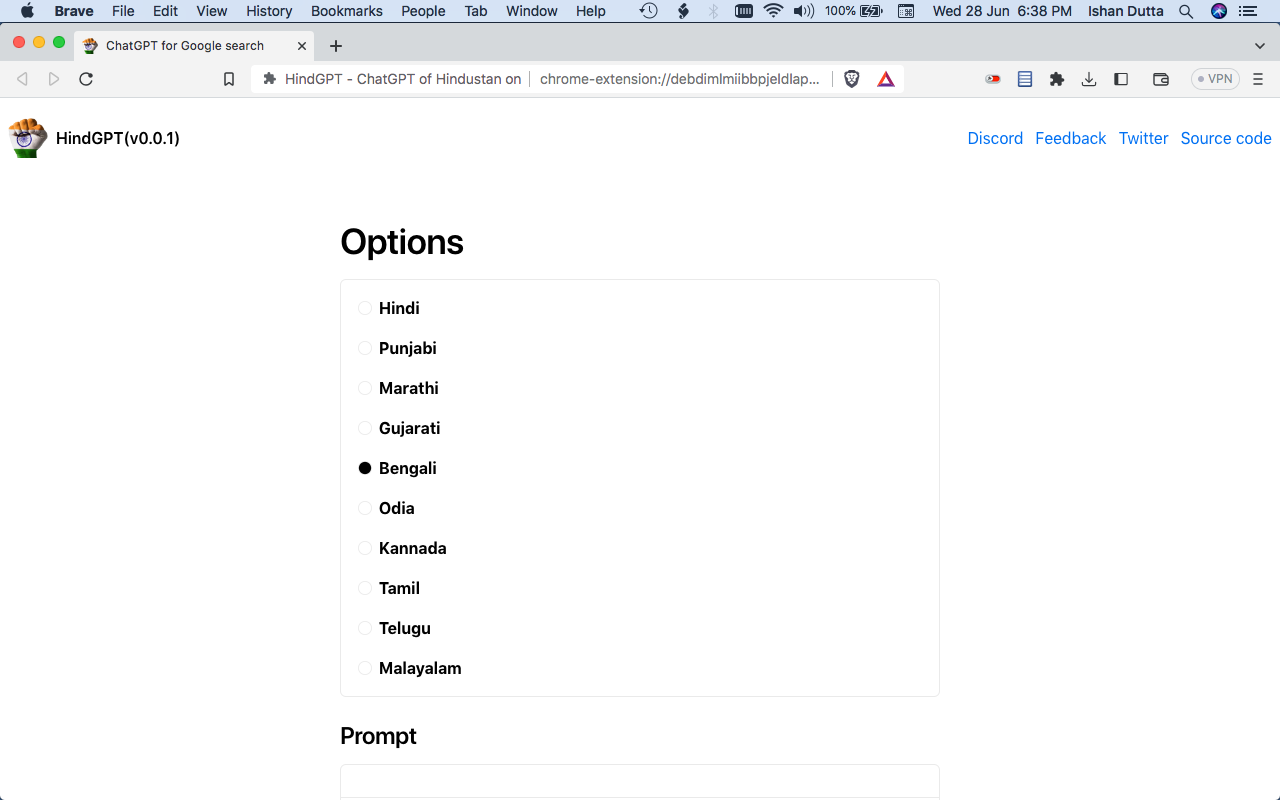 HindustanGPT chrome谷歌浏览器插件_扩展第1张截图