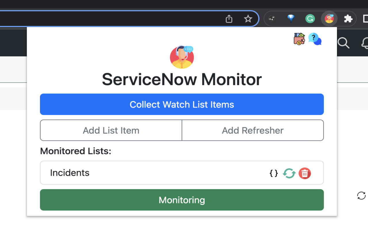 ServiceNow Monitor chrome谷歌浏览器插件_扩展第2张截图