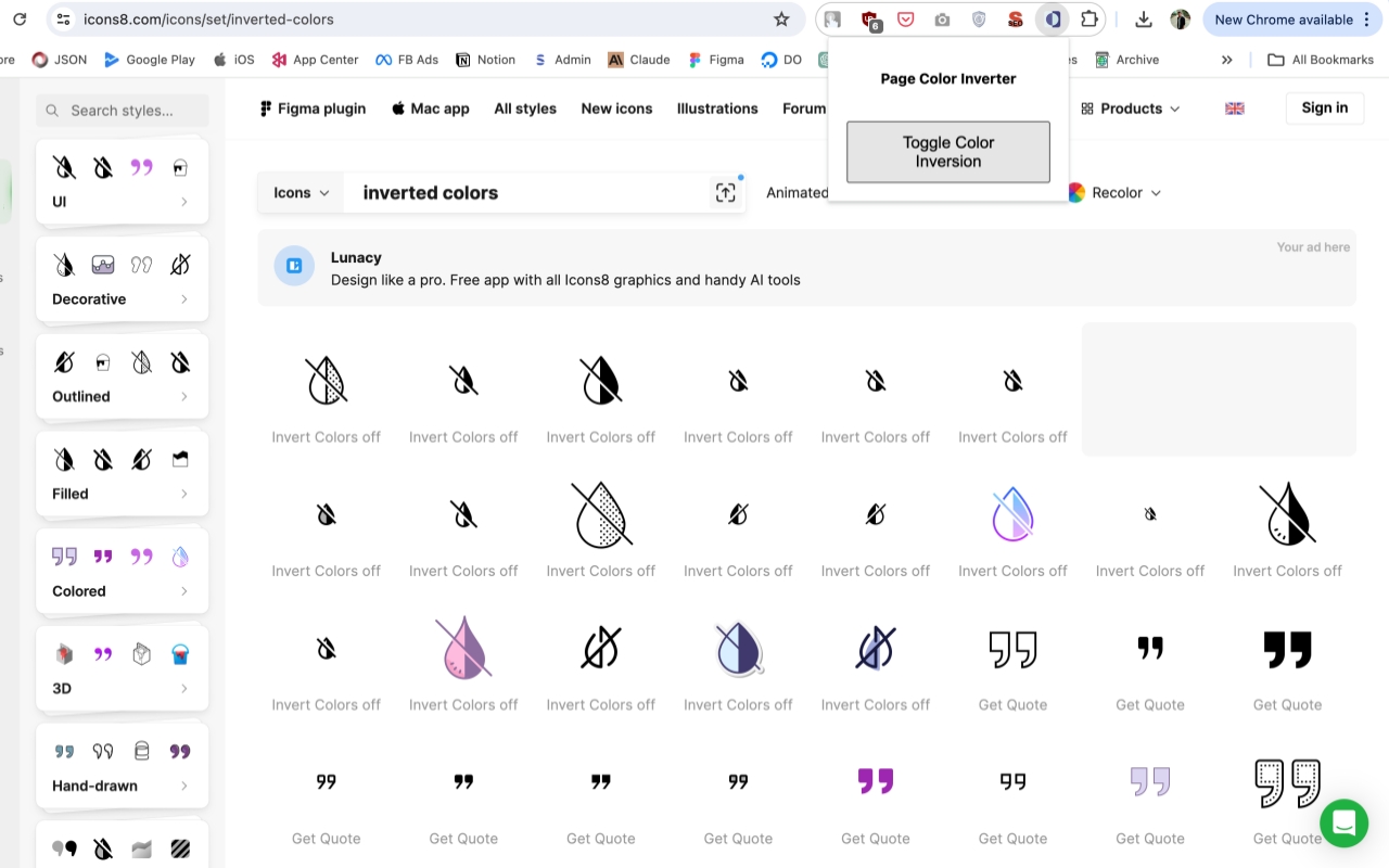 Page Color Inverter chrome谷歌浏览器插件_扩展第1张截图
