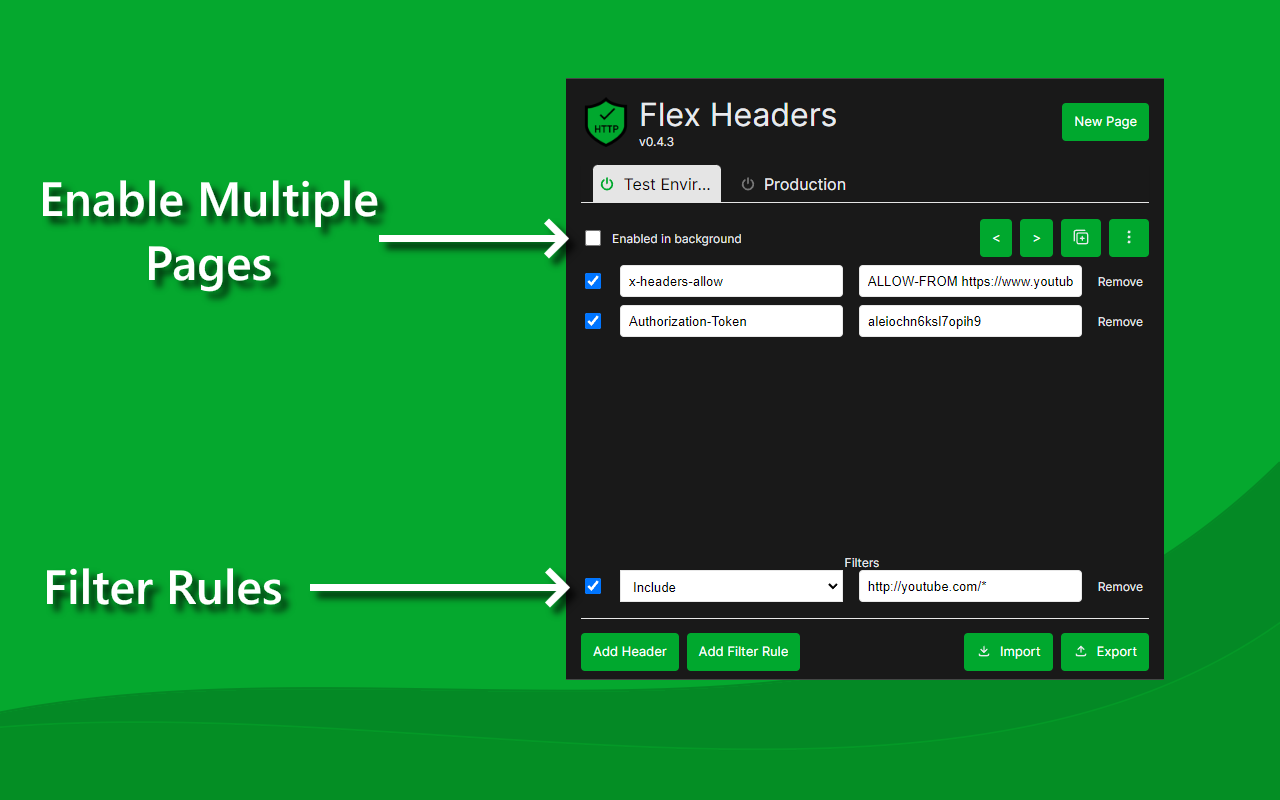 FlexHeaders - Modify HTTP Headers chrome谷歌浏览器插件_扩展第4张截图