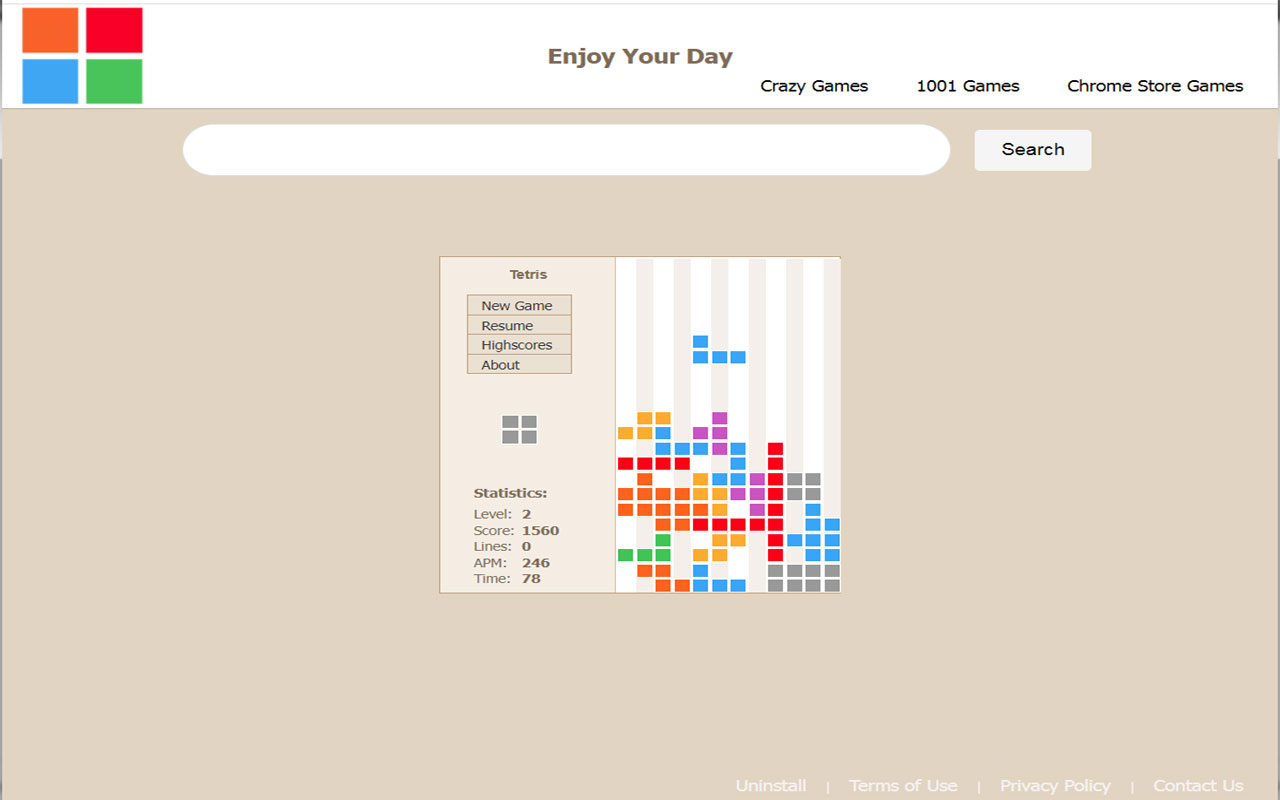 Tetris New Tab chrome谷歌浏览器插件_扩展第1张截图