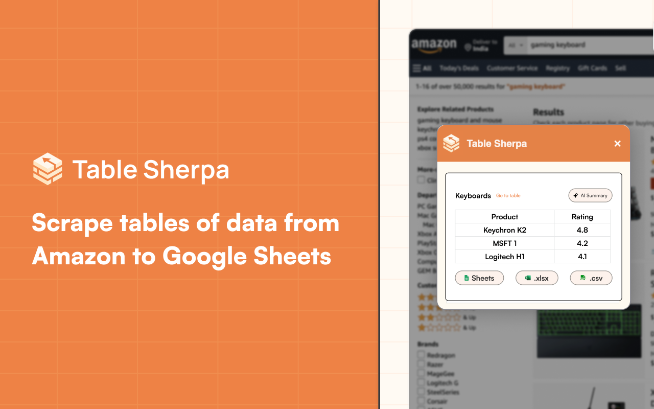 TableSherpa: Web to Sheets Exporter chrome谷歌浏览器插件_扩展第3张截图