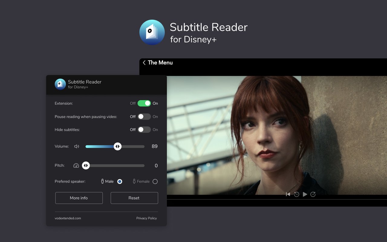 Subtitle Reader for Disney+ chrome谷歌浏览器插件_扩展第1张截图