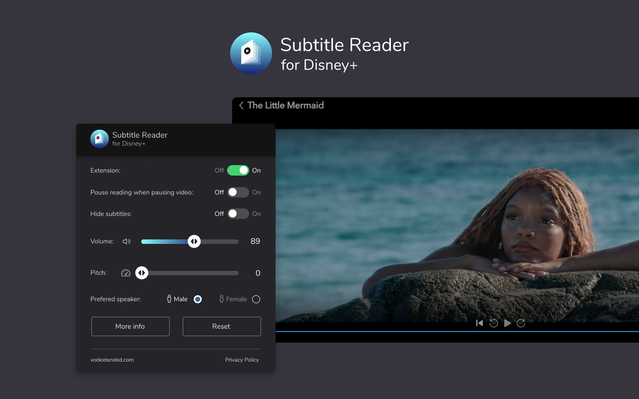 Subtitle Reader for Disney+ chrome谷歌浏览器插件_扩展第2张截图