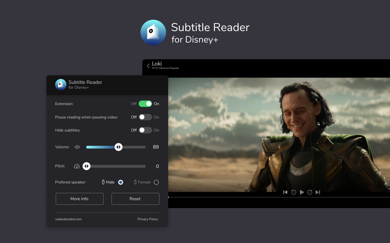 Subtitle Reader for Disney+ chrome谷歌浏览器插件_扩展第3张截图