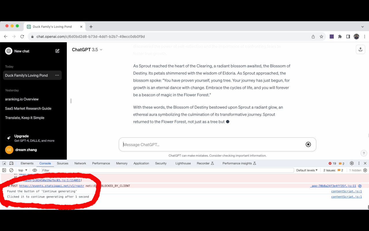 Chatgpt Continue Generator chrome谷歌浏览器插件_扩展第1张截图
