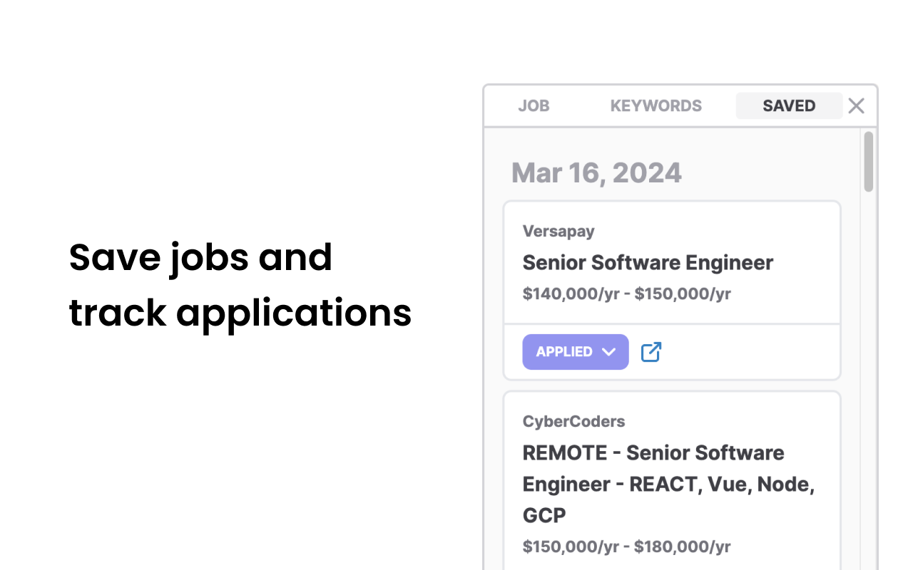 Bolt - Job Application Tracker chrome谷歌浏览器插件_扩展第3张截图