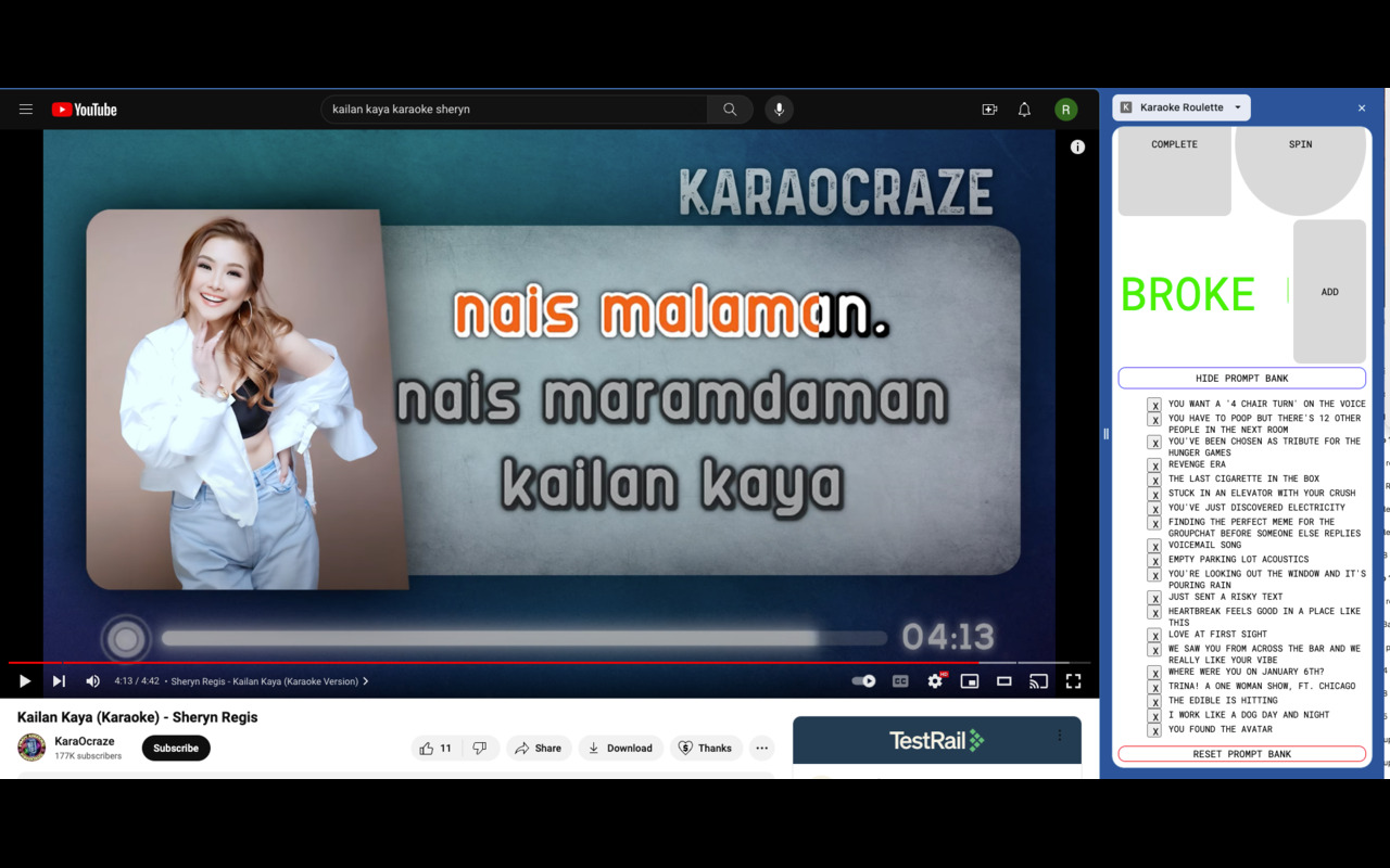 Karaoke Roulette chrome谷歌浏览器插件_扩展第3张截图