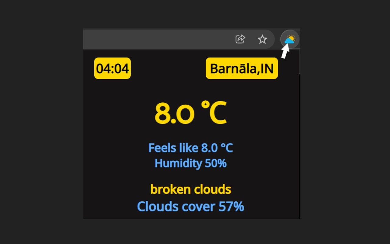 Current Weather Extension chrome谷歌浏览器插件_扩展第2张截图