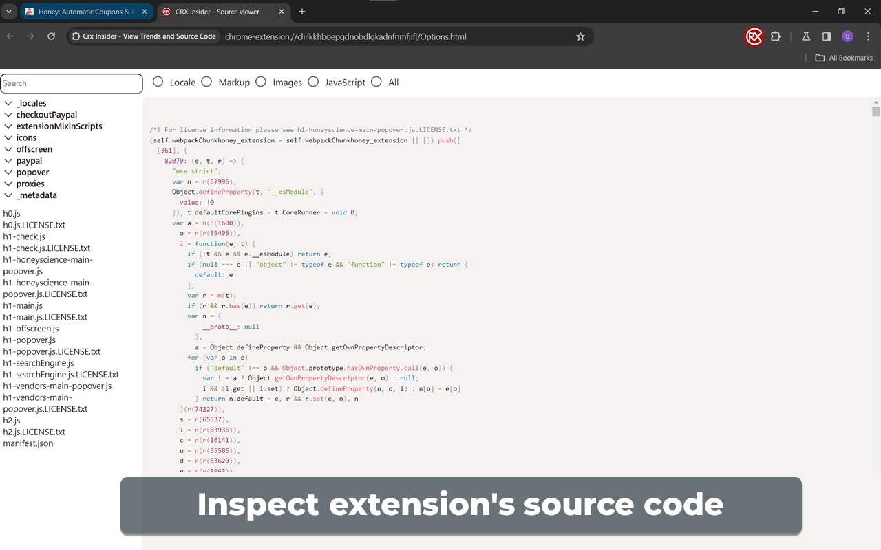 Crx Insider - 查看趋势和源代码 chrome谷歌浏览器插件_扩展第2张截图