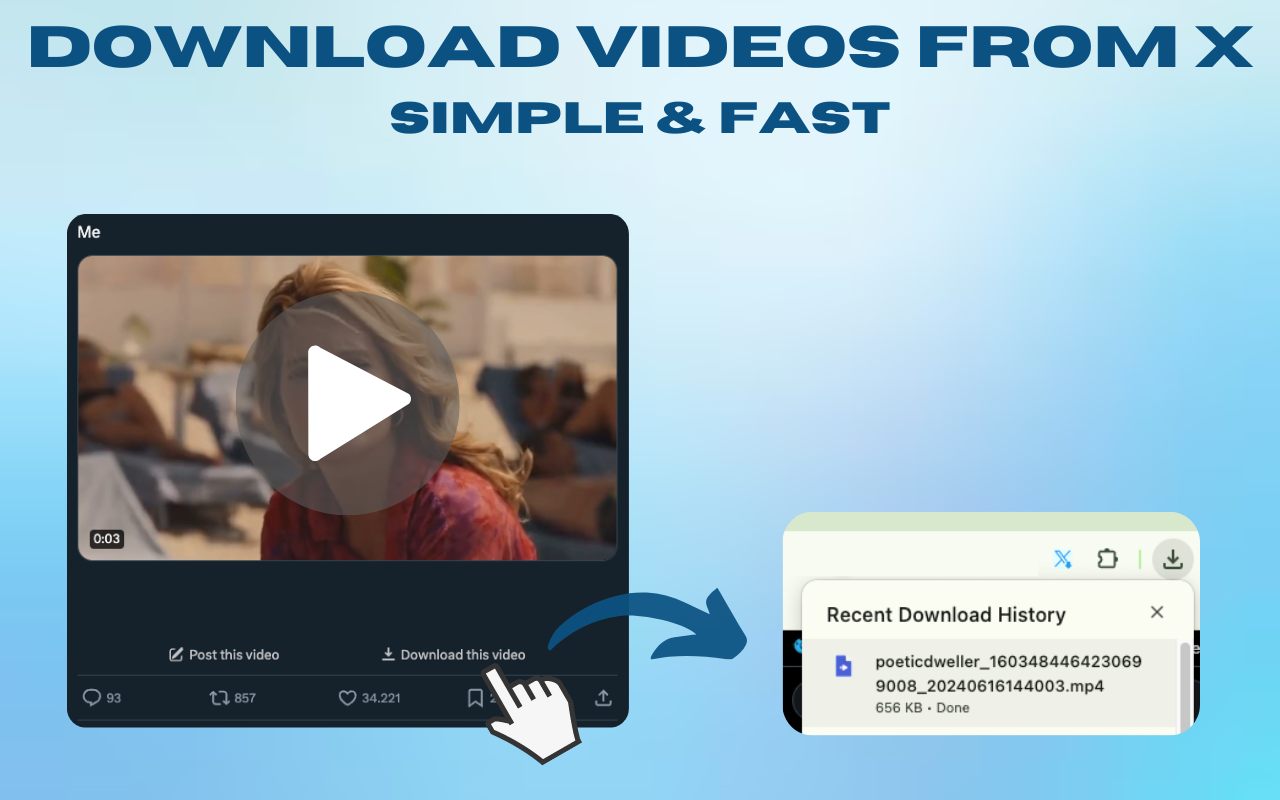 xSave - the best X (Twitter) Video Downloader for Chrome chrome谷歌浏览器插件_扩展第1张截图