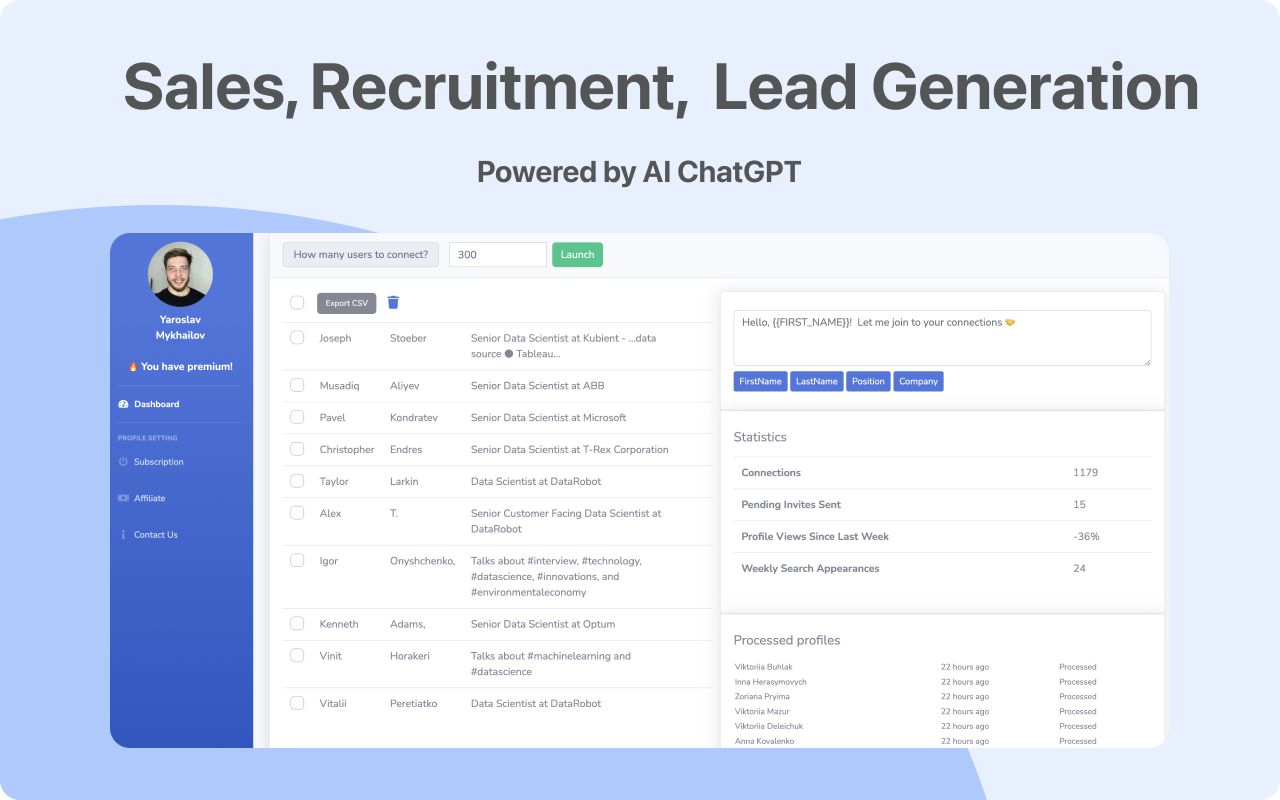 AI ChatGPT Lead Generation For LinkedIn™ chrome谷歌浏览器插件_扩展第1张截图