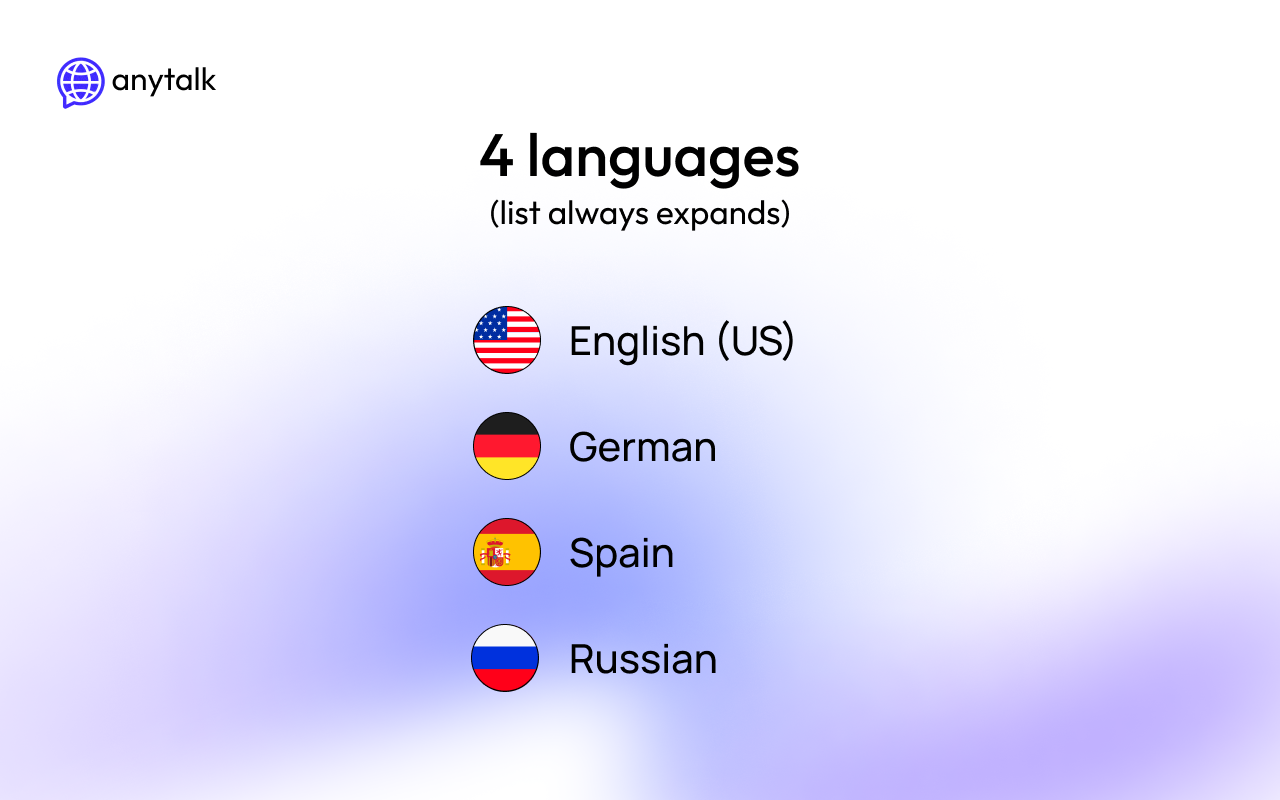 Anytalk: Real-time translator and voiceover chrome谷歌浏览器插件_扩展第1张截图