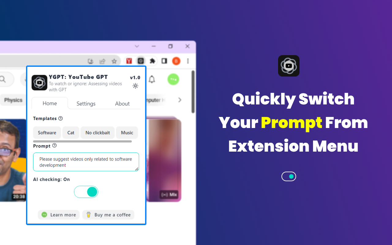 YGPT: YouTube GPT chrome谷歌浏览器插件_扩展第3张截图