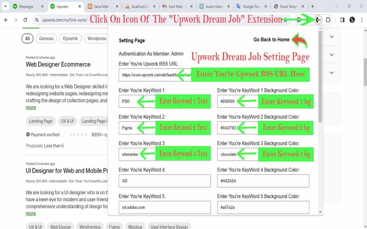 Upwork Dream Job: Unprecedented Job Notices with Audio, Alarm & Messages chrome谷歌浏览器插件_扩展第3张截图