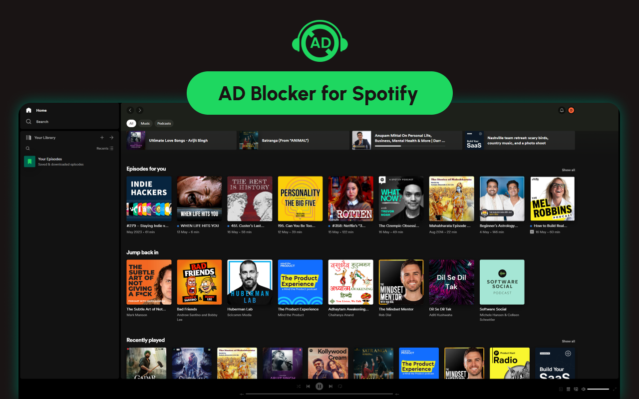 Quietify - Ad Blocker for Spotify chrome谷歌浏览器插件_扩展第1张截图