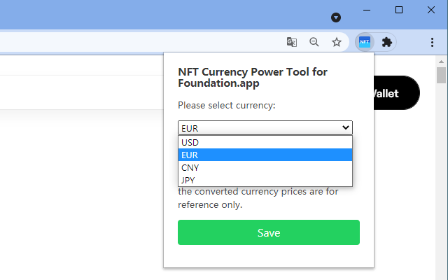 NFT Currency Power Tool for Foundation.app chrome谷歌浏览器插件_扩展第2张截图