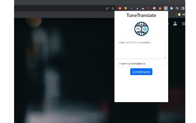 TuneTranslate - Lyric Translator chrome谷歌浏览器插件_扩展第1张截图
