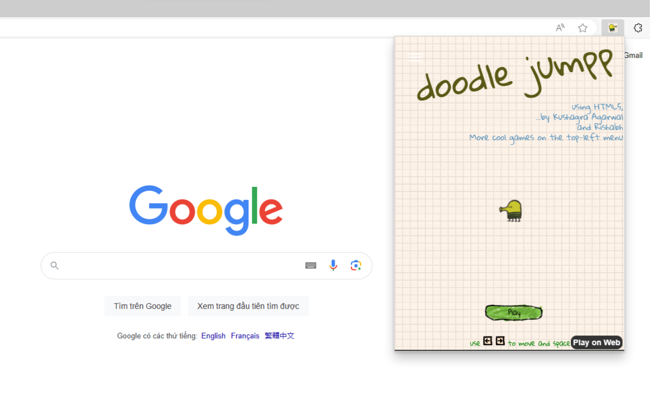 Doodle Jump Unblocked chrome谷歌浏览器插件_扩展第1张截图