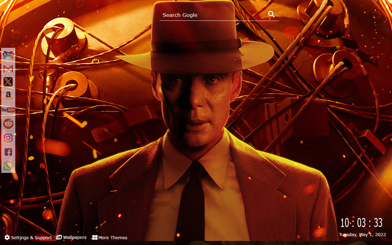 Oppenheimer Movie Wallpaper New Tab 2024 chrome谷歌浏览器插件_扩展第2张截图
