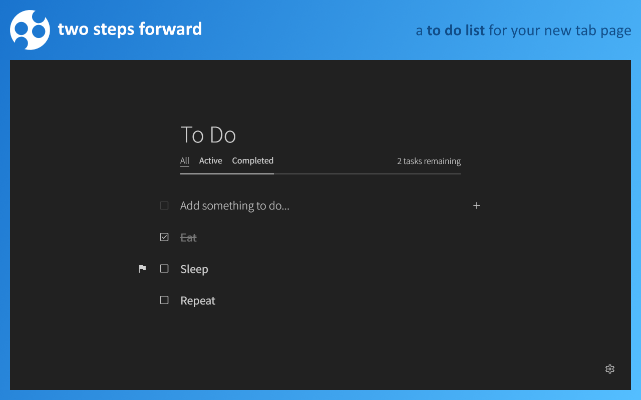 Two Steps Forward: A New Tab To Do List chrome谷歌浏览器插件_扩展第5张截图