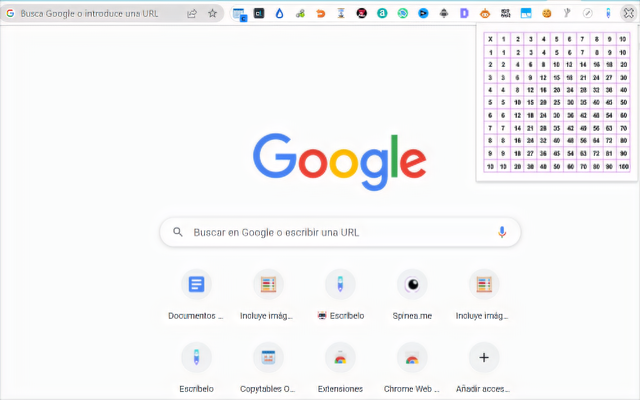 Tablas de Multiplicar chrome谷歌浏览器插件_扩展第2张截图
