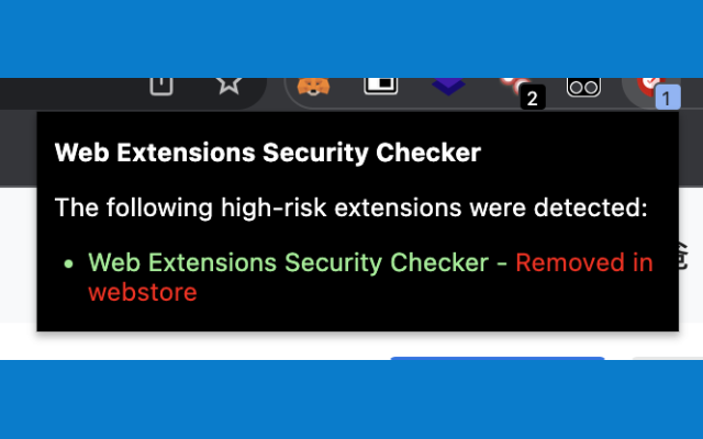 Web Extensions Security Checker chrome谷歌浏览器插件_扩展第1张截图