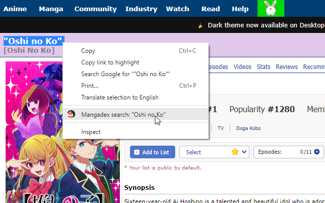 Mangadex Context Menu chrome谷歌浏览器插件_扩展第1张截图