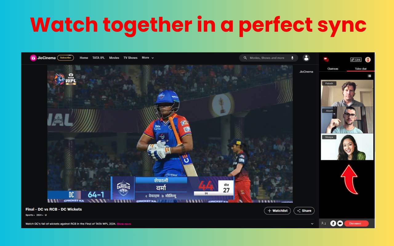 IPL watch party with video chat chrome谷歌浏览器插件_扩展第1张截图