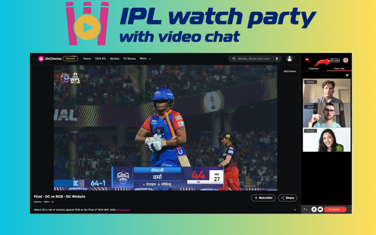 IPL watch party with video chat chrome谷歌浏览器插件_扩展第2张截图