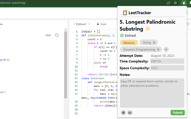 LeetTracker chrome谷歌浏览器插件_扩展第3张截图
