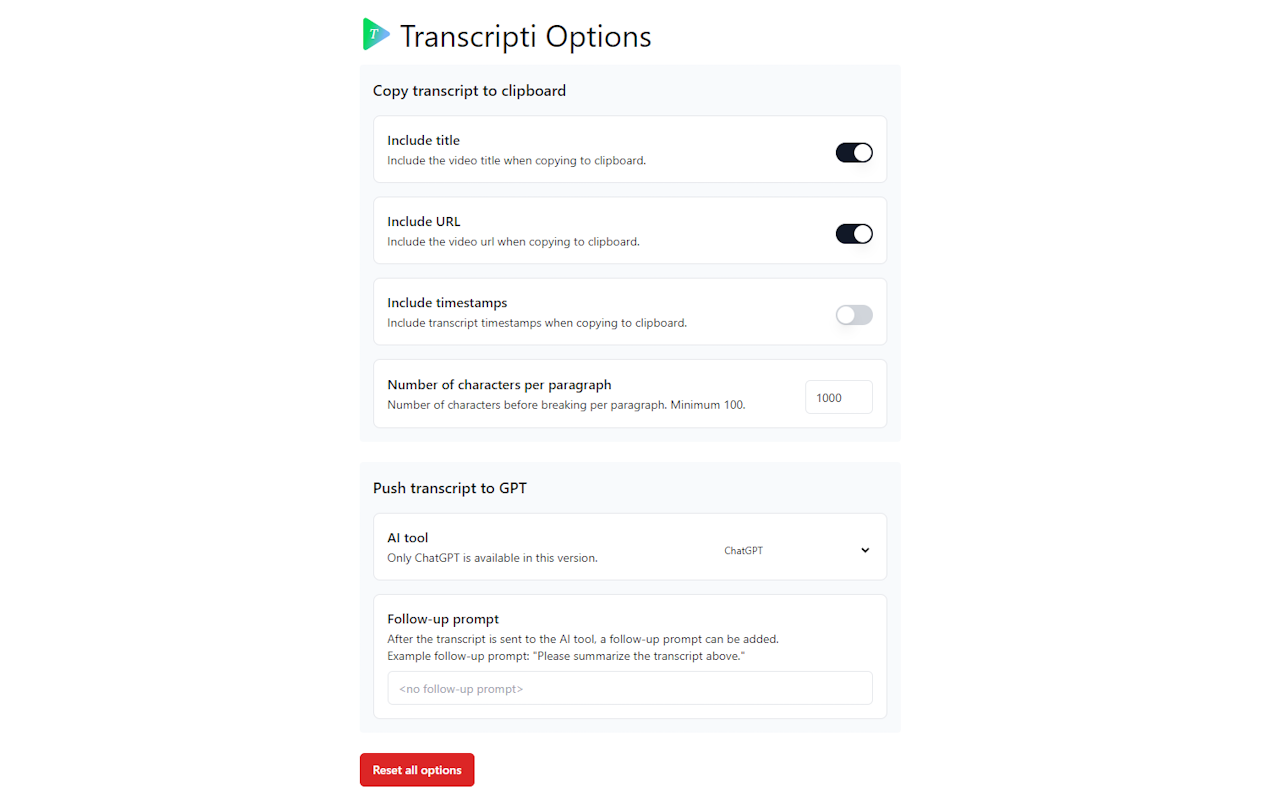 Transcripti chrome谷歌浏览器插件_扩展第1张截图