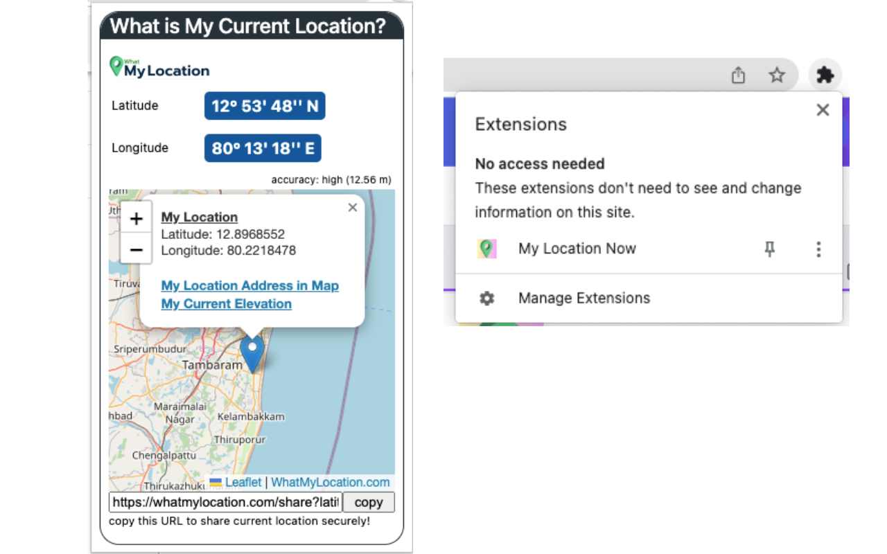 My Location Now chrome谷歌浏览器插件_扩展第1张截图