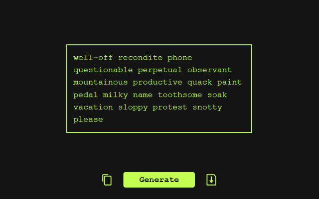 Seed Phrase Generator chrome谷歌浏览器插件_扩展第1张截图