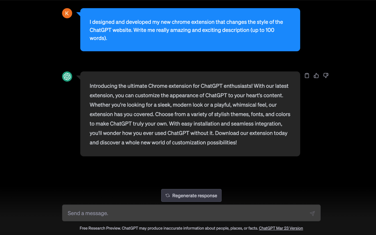Blue ChatGPT Theme chrome谷歌浏览器插件_扩展第2张截图