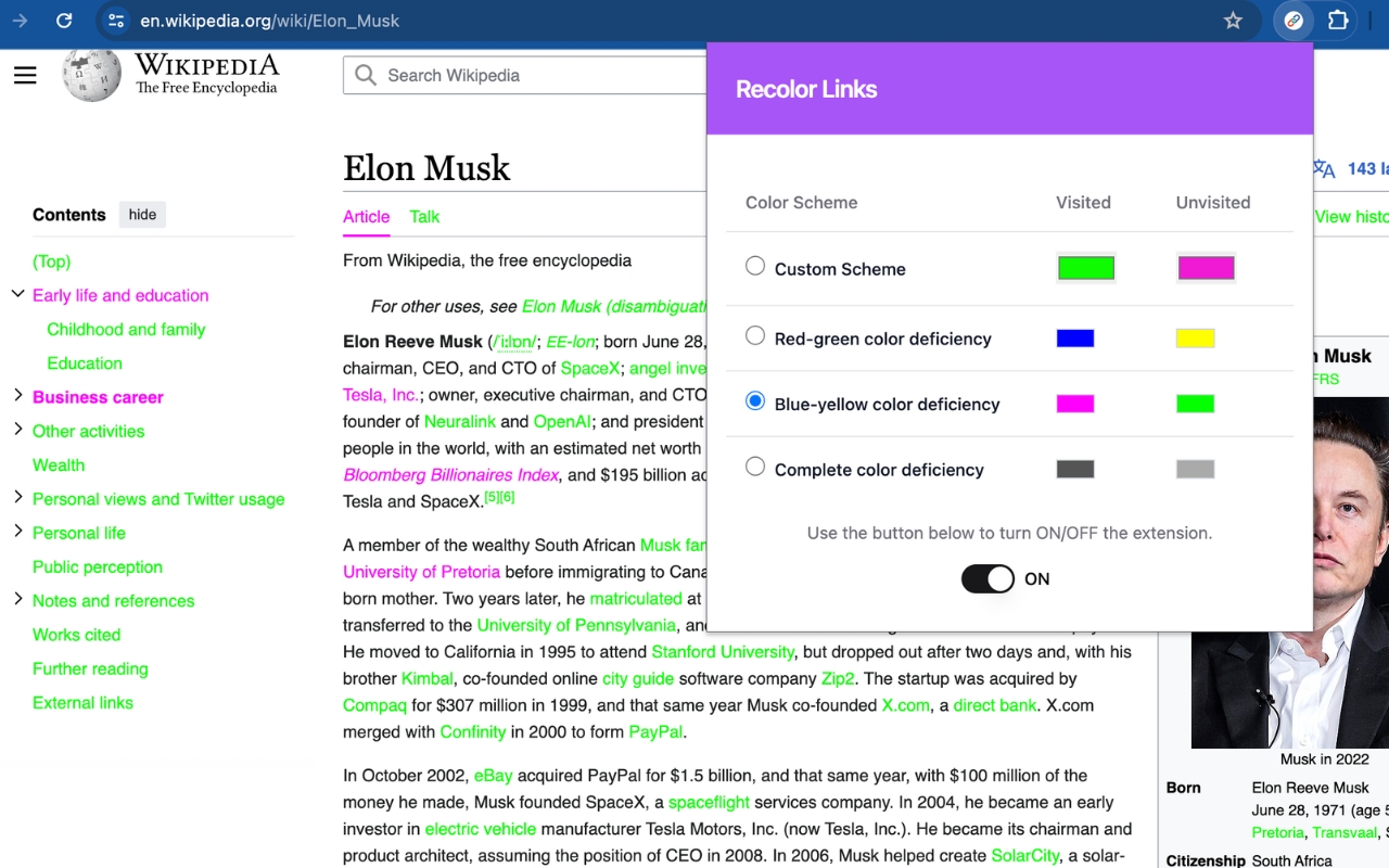 Recolor Links chrome谷歌浏览器插件_扩展第2张截图